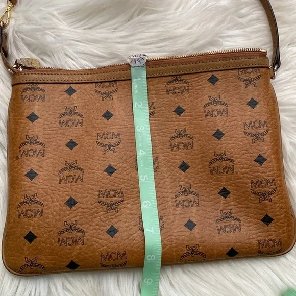 MCM Brown Monogram shoulder Bag - Picture 12 of 14